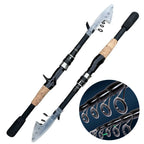 Vara de Pesca Telescópica Kingpesque de Carbono 1.5m a 2.4m - Leve e Compacta