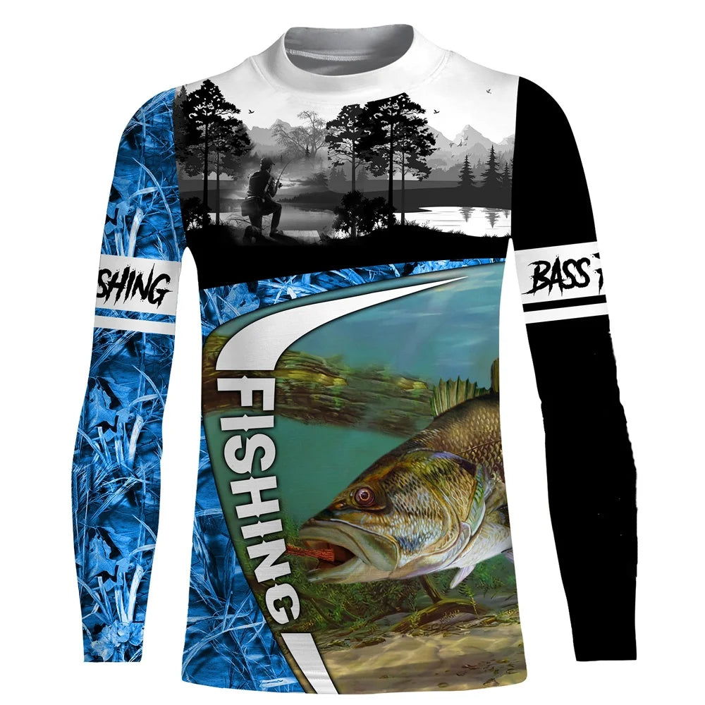 Camisa de Pesca Masculinas de Manga Longa - Secagem Rápida