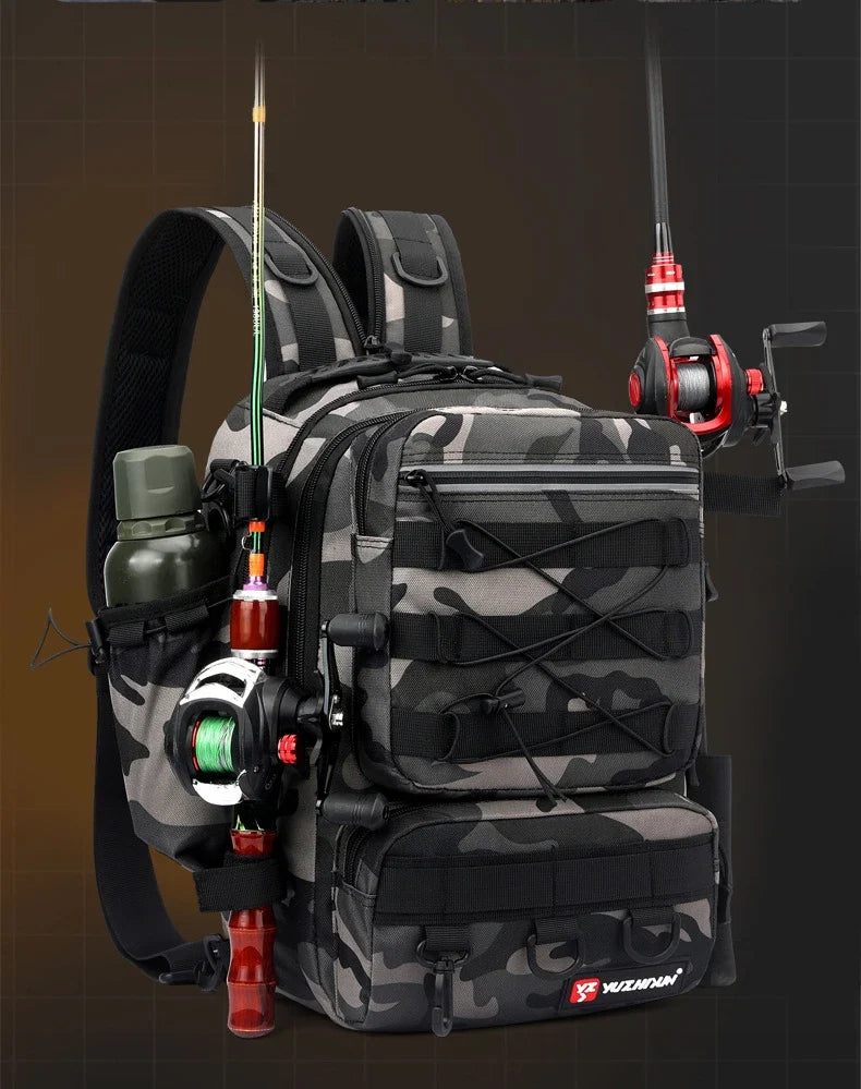 Bolsa de Pesca Camuflada Multi-Funcional com Grande Capacidade