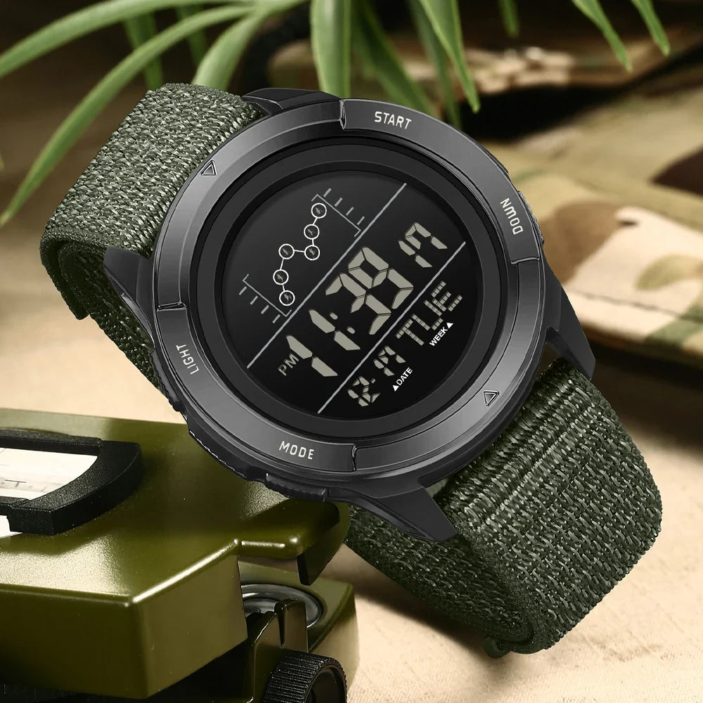 Relógio Militar Digital Sanda Esportivo à Prova d'Água