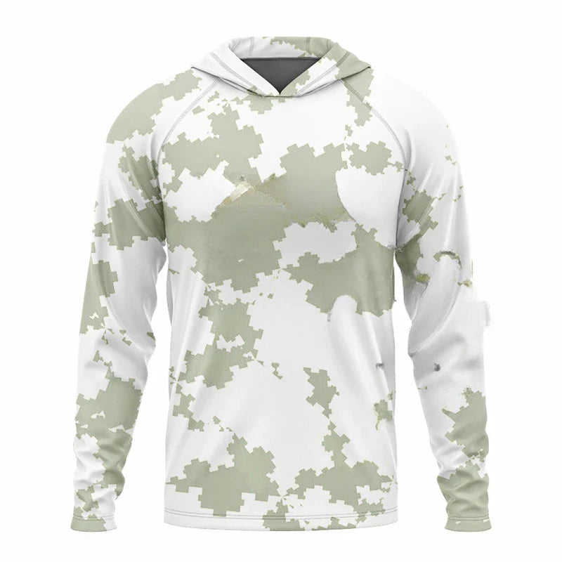 Nova Camiseta de Pesca Importada com Capuz Outdoor Life Confort com Proteção Solar UPF 50+ Super Leve e Confortável