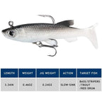 Kit Isca Artificial Soft Fishing 8cm 5 Unidades Com Ganchos