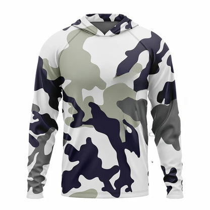 Nova Camiseta de Pesca Importada com Capuz Outdoor Life Confort com Proteção Solar UPF 50+ Super Leve e Confortável