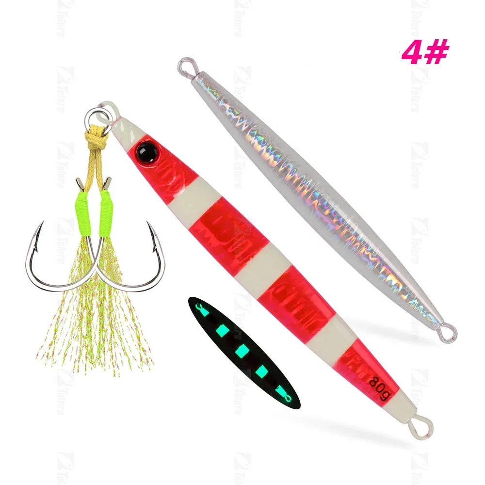 Isca Artificial Tolu Jigging Luminosa 40g/60g/80g