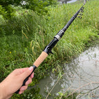 Vara de Pesca Telescópica Kingpesque de Carbono 1.5m a 2.4m - Leve e Compacta