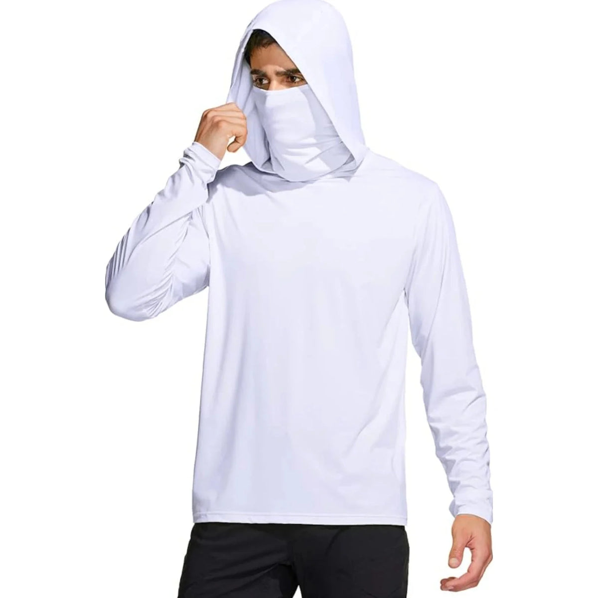 Camisa Masculina Com Capuz UPF 50+ Manga Longa para Pesca