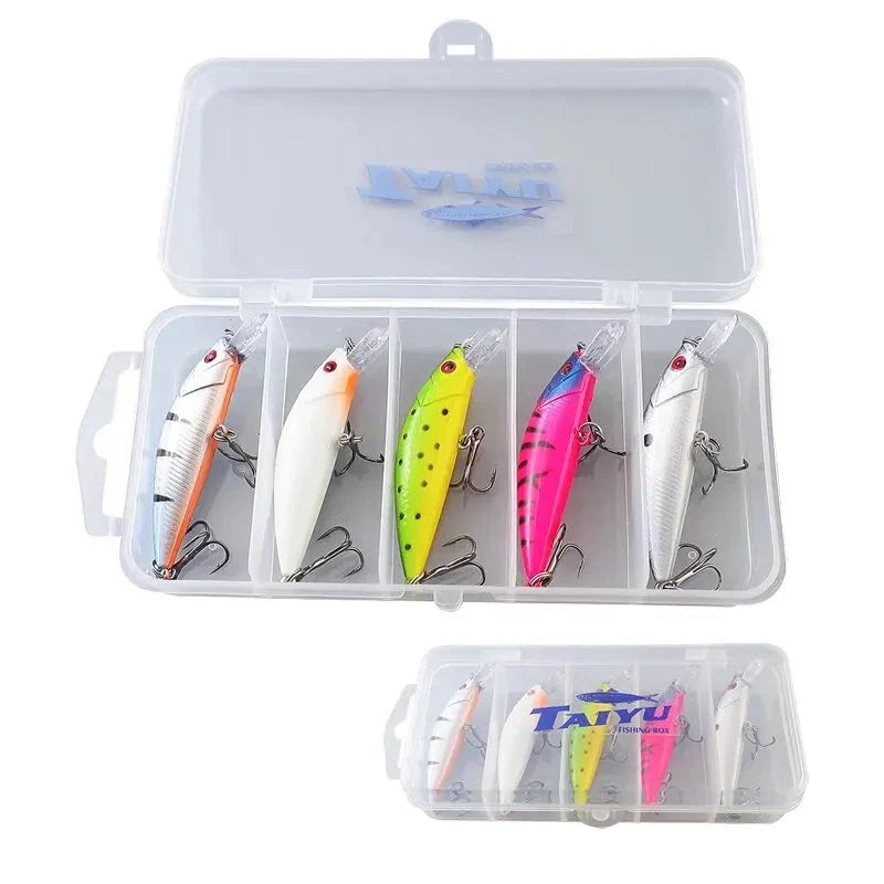 Kit Isca de Pesca Luminosa Taiyu 5 Peças Minnow 50mm