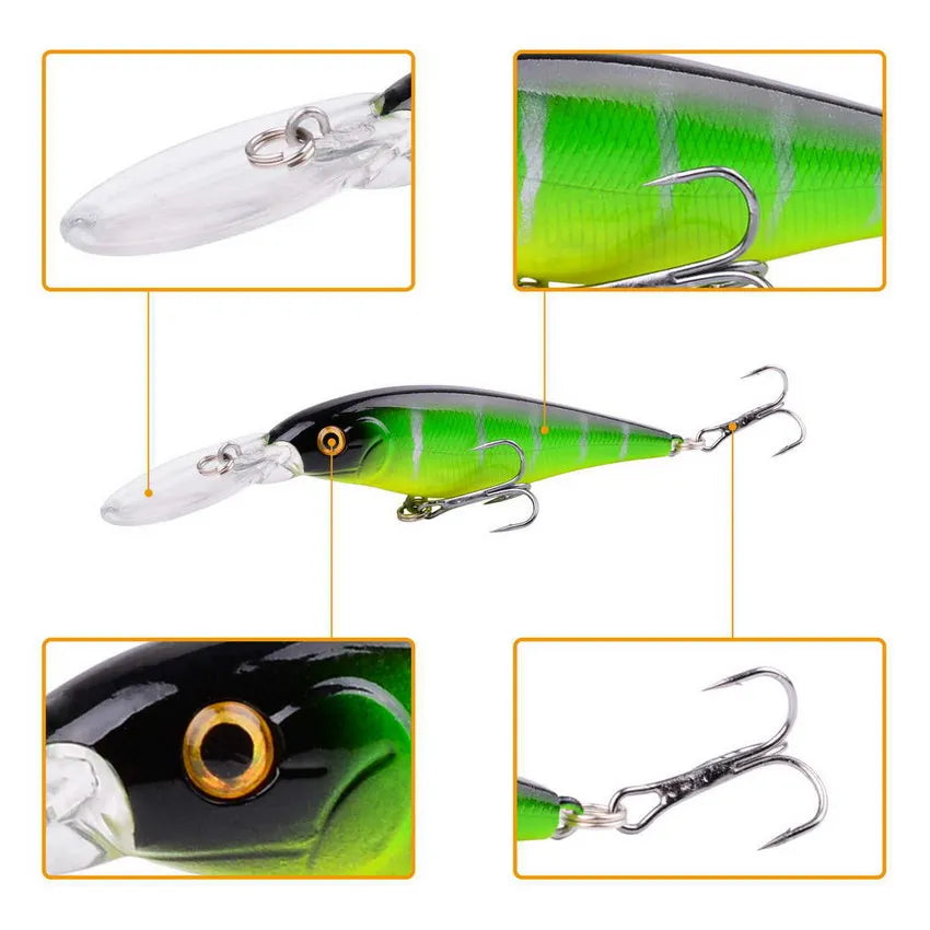 Isca Artificial Minnow Flutuante Aorace 11cm 10g