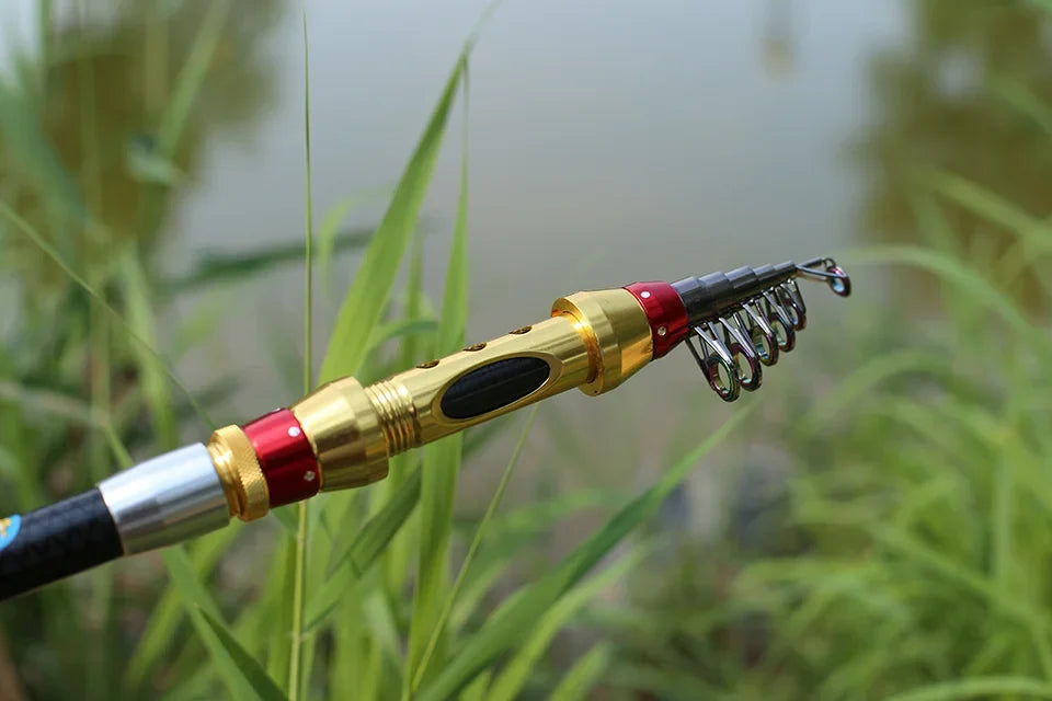 Vara de Pesca Telescópica Yernea 99% Carbono 1.8 até 3.6m