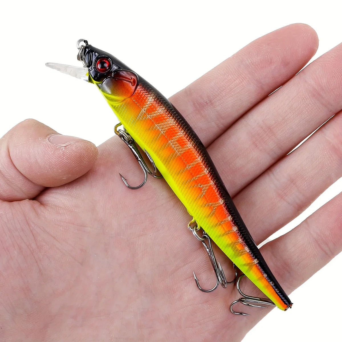 Isca Artificial Profissional Minnow 11.5cm 14g com 3 Ganchos Agudos