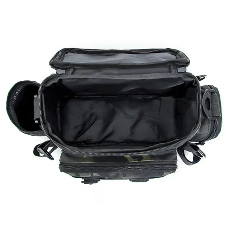 Bolsa Tática de Pesca Multifuncional – Resistente, Impermeável e Anticorrosiva
