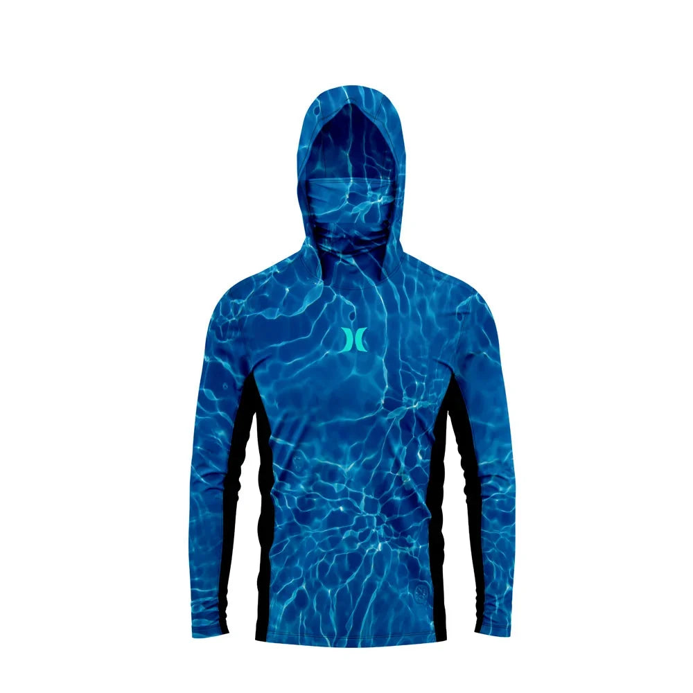 Camisa Masculina Com Capuz UPF 50+ Manga Longa para Pesca