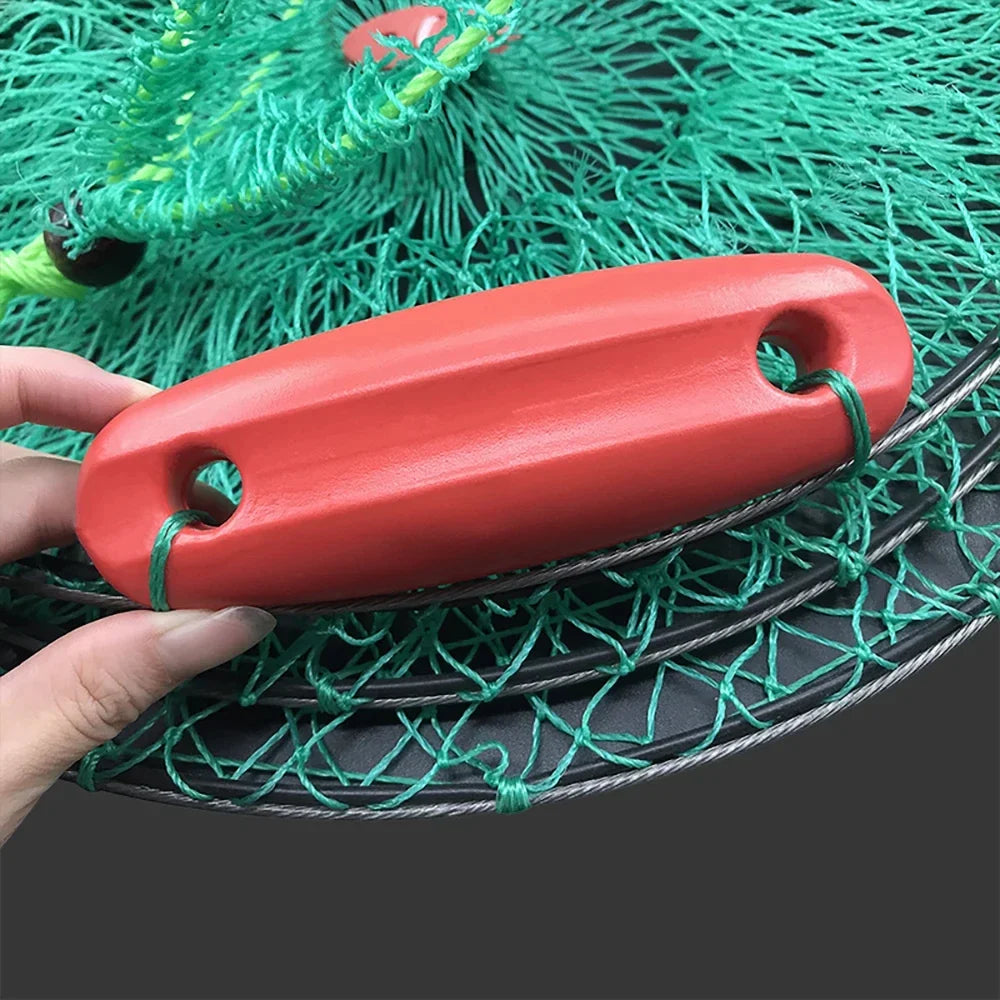 Rede de Pesca Dobrável Com Proteção Flutuante