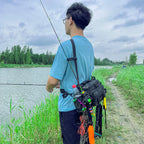 Bolsa Tática de Pesca Multifuncional – Resistente, Impermeável e Anticorrosiva
