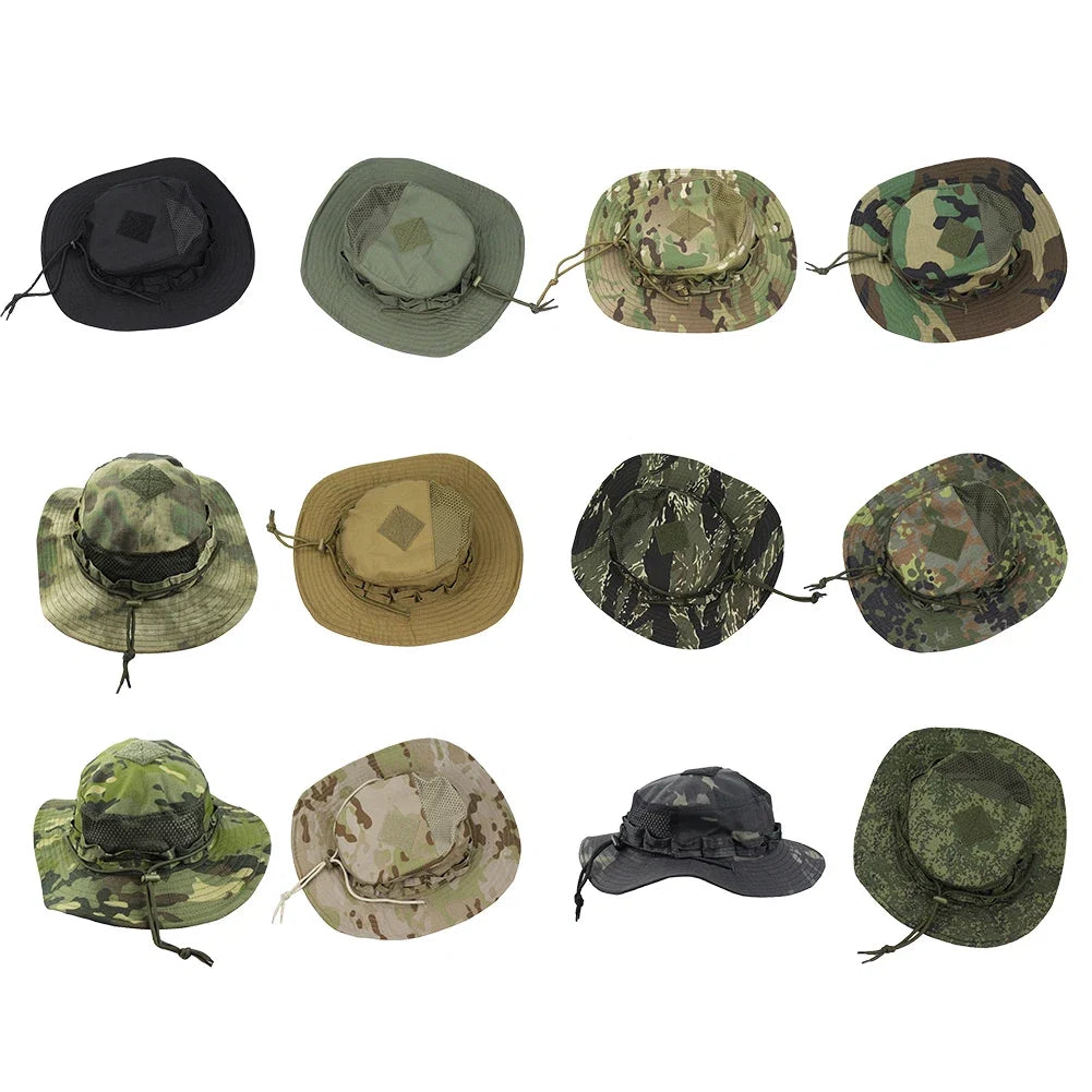 Chapéu Tático Camuflado Para Pesca e Atividades ao Ar Livre
