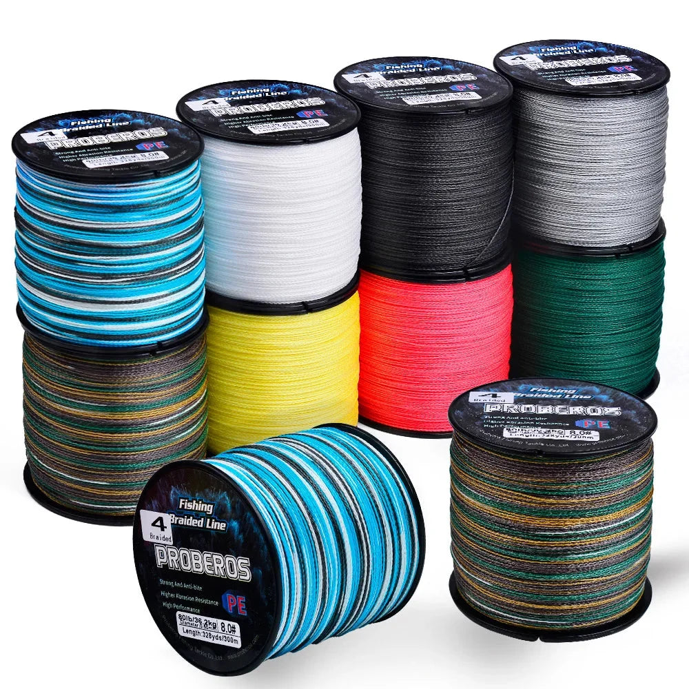 Linha de Pesca Multifilamento Proberos 300M Multicolor 6LB Até 80LB