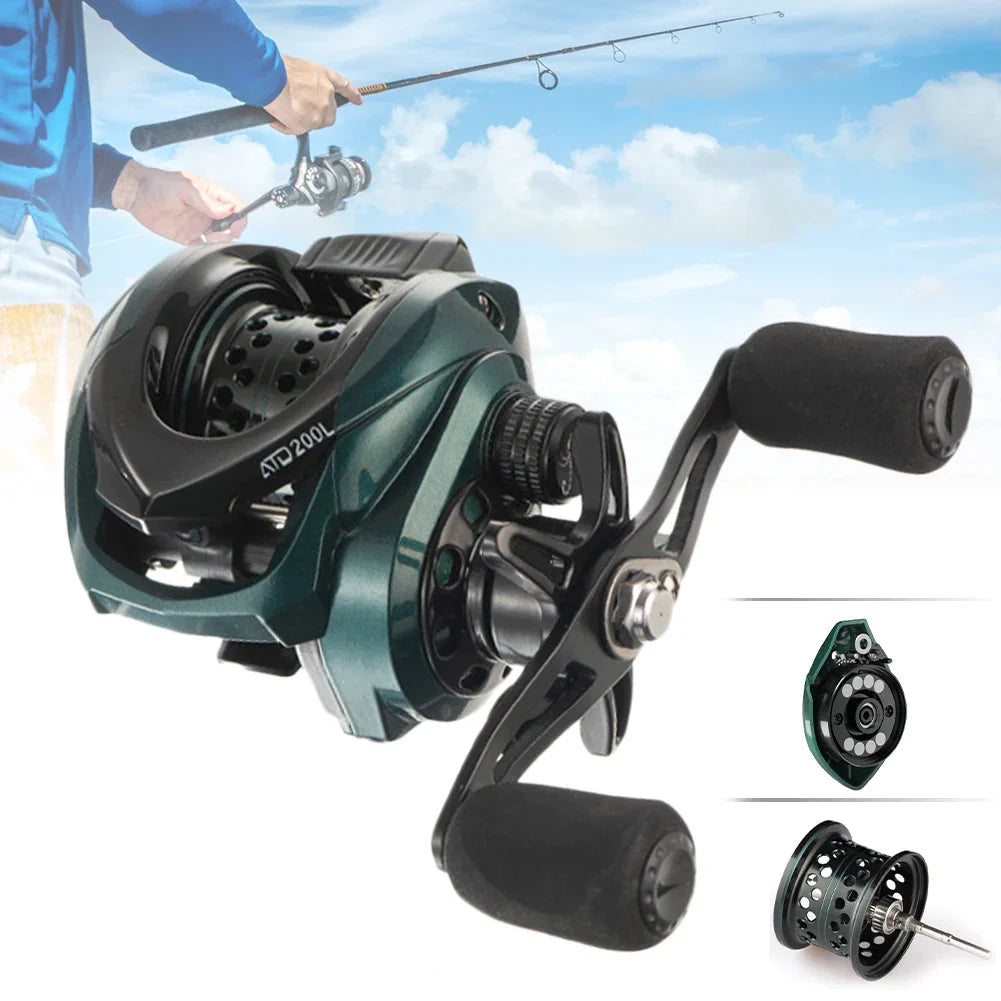 Carretilha Kingpesque Ultra Leve 10kg Drag 7.2:1 De Recolhimento  + Óculos Polarizado Kingpesque Grátis+ Ebook Proficinal De Brinde