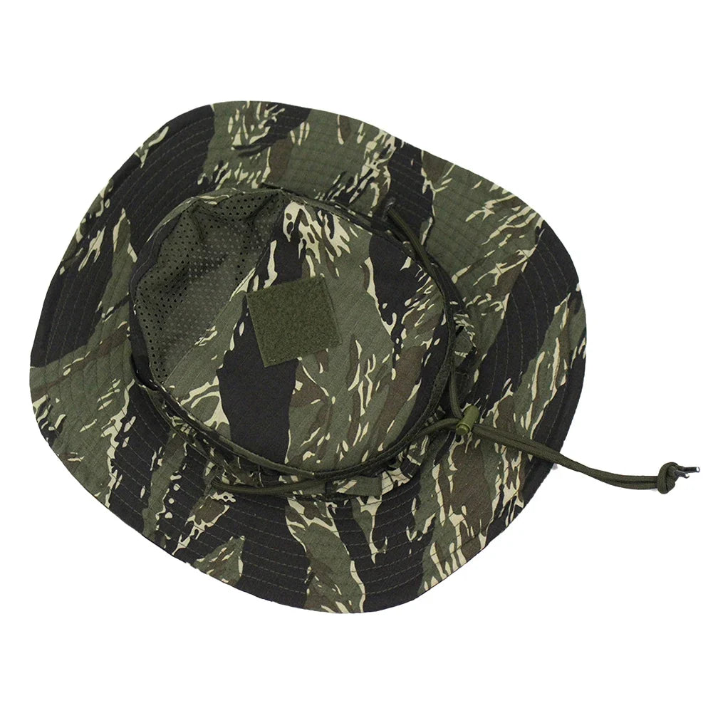 Chapéu Tático Camuflado Para Pesca e Atividades ao Ar Livre