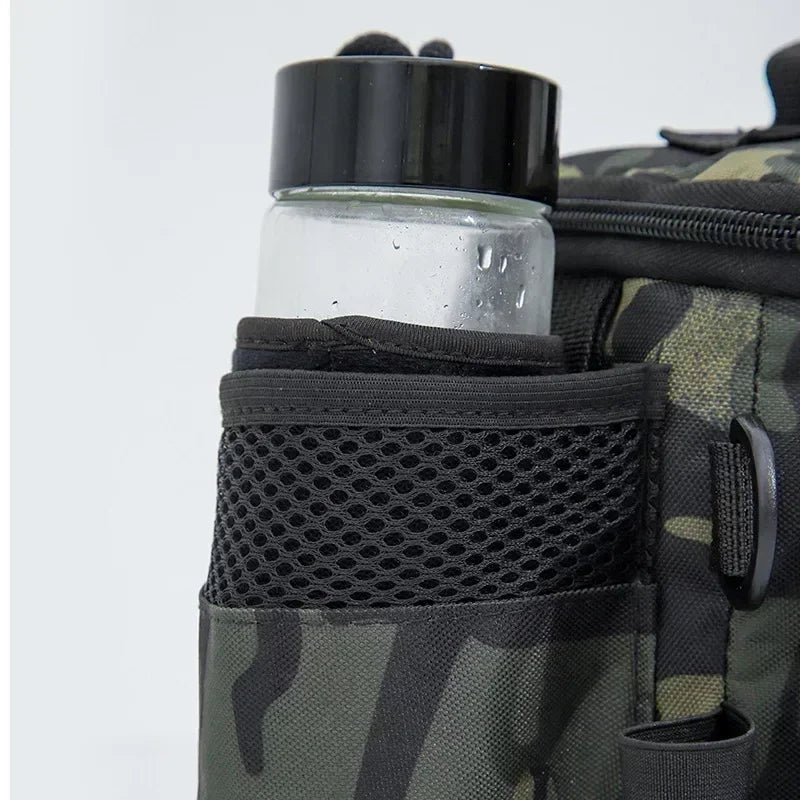 Bolsa Tática de Pesca Multifuncional – Resistente, Impermeável e Anticorrosiva