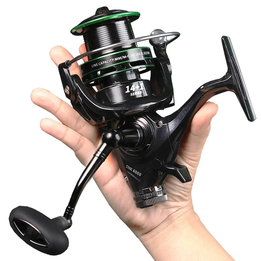 Molinete Kingpesque SNK Com Até 20KG De Drag Recolhimento 5.2:1 + Óculos Polarizado Kingpesque Grátis