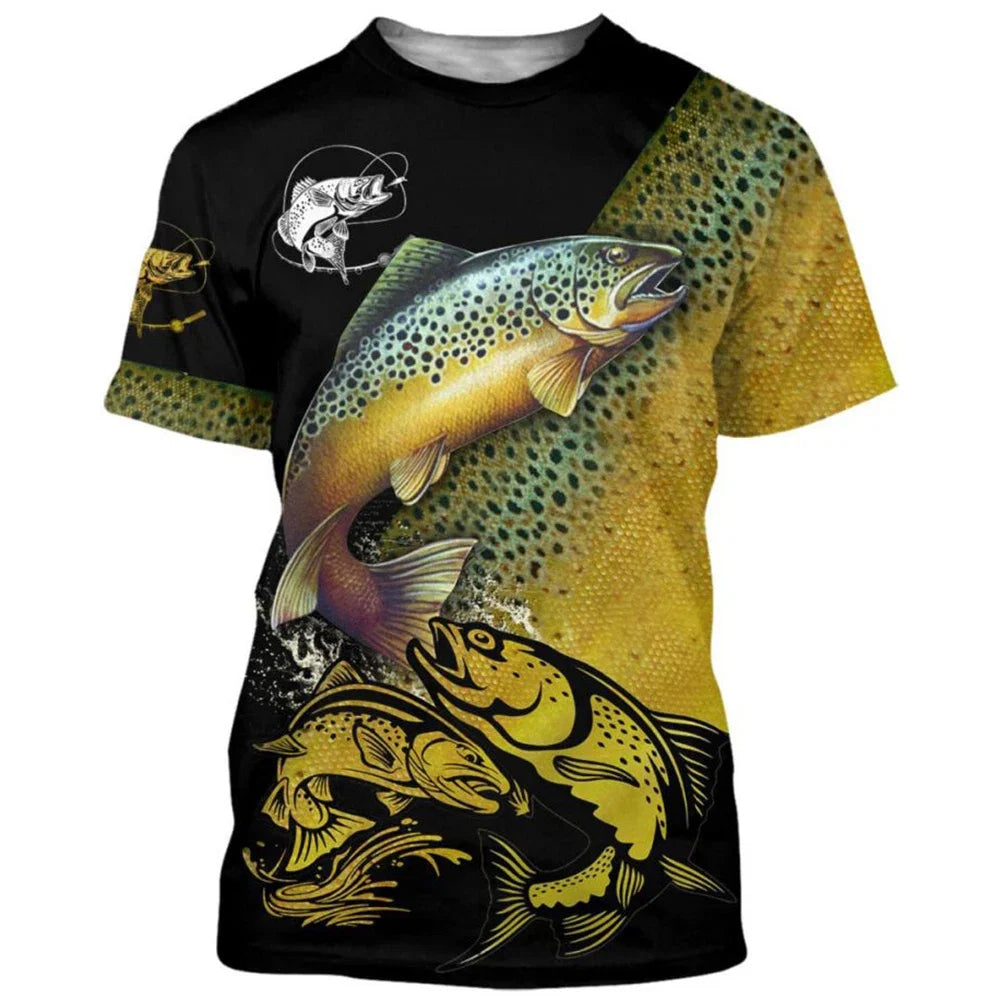 Camisa de Pesca com Secagem Rápida e Estampa de Pesca