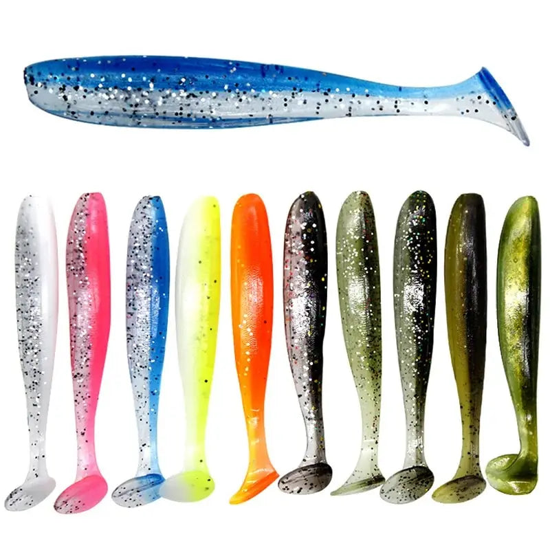 Kit de Iscas Artificiais Macias para Pesca - 10 Peças