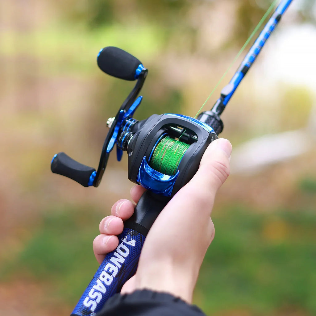 Kit De Pesca Sougayilang Vara 1.8m-2.1m Com 22lbs Fibra De Carbono Carretilha Drag 10kg 8.1:1