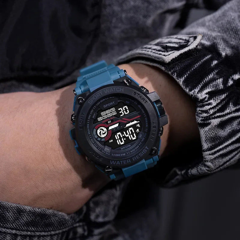 Relógio Militar Esportivo Masculino Yikaze LED Digital à Prova D'Água