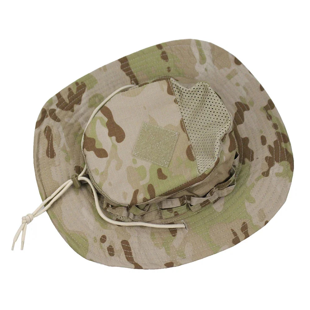 Chapéu Tático Camuflado Para Pesca e Atividades ao Ar Livre