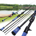 Kit De Pesca Sougayilang Vara 1.8m-2.1m Com 22lbs Fibra De Carbono Carretilha Drag 10kg 8.1:1