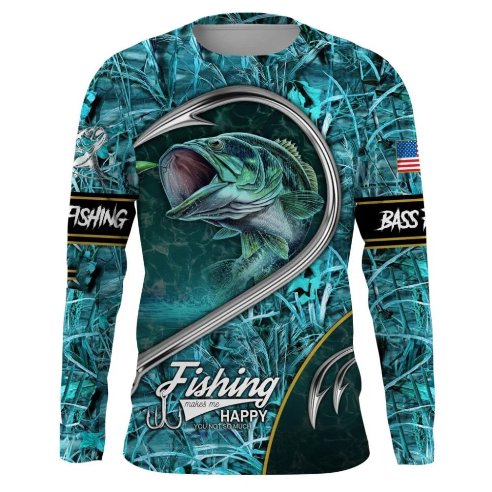 Camisa de Pesca de Manga Longa - Secagem Rápida