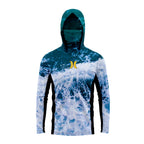 Camisa Masculina Com Capuz UPF 50+ Manga Longa para Pesca