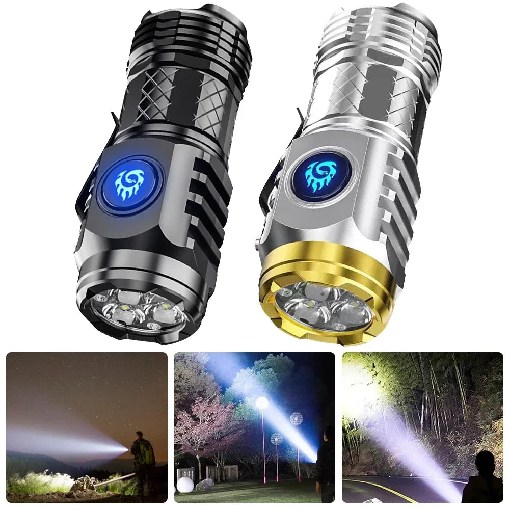 Lanterna Recarregável Impermeável 20W LED Tipo-C