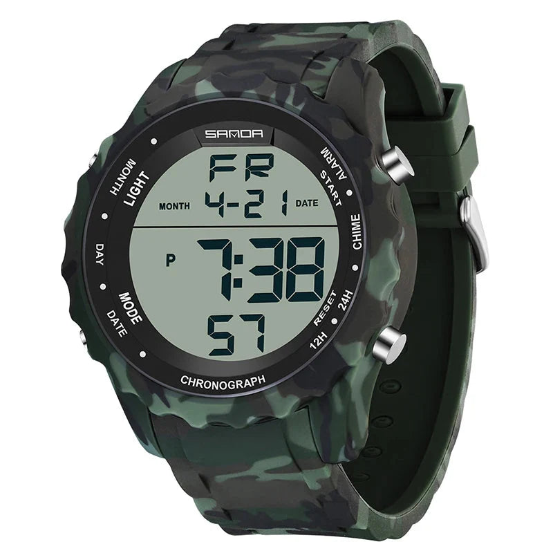 Relógio Militar Camuflado Digital  Sanda à Prova d'Água