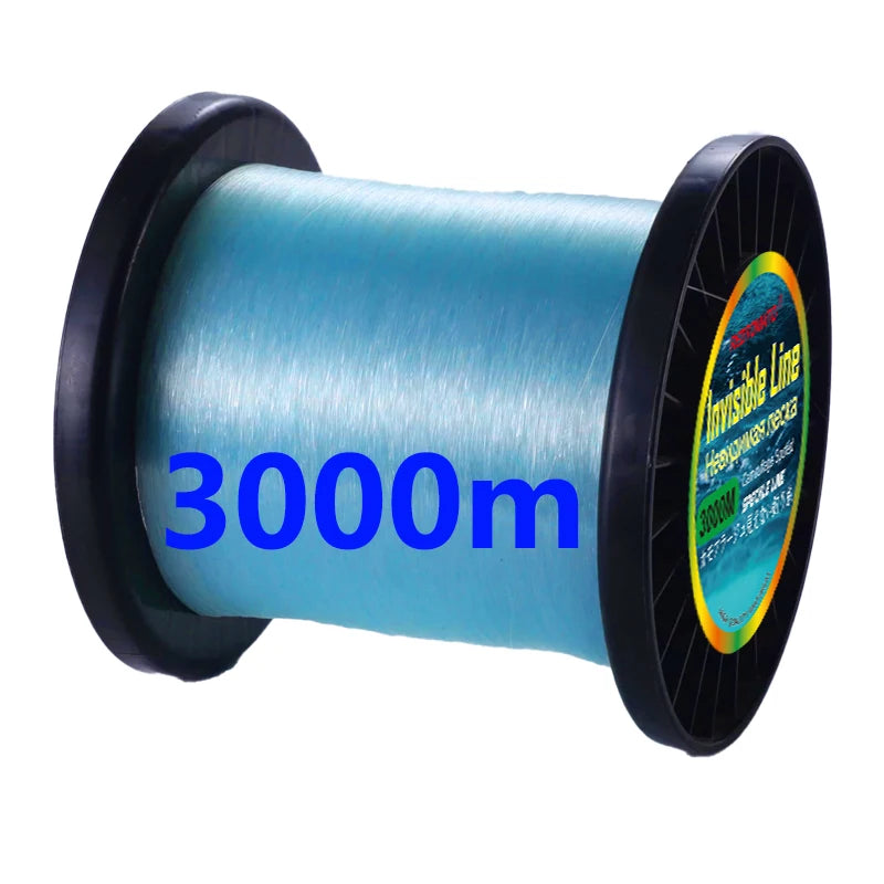 3000M/1000M/500M Invisible Fishing Line 3D Spotted Line Nylon Monofilament Fluorocarbon Coated Carp Bass Pike Fishing Line Pesca