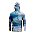 Camisa Masculina Com Capuz UPF 50+ Manga Longa para Pesca