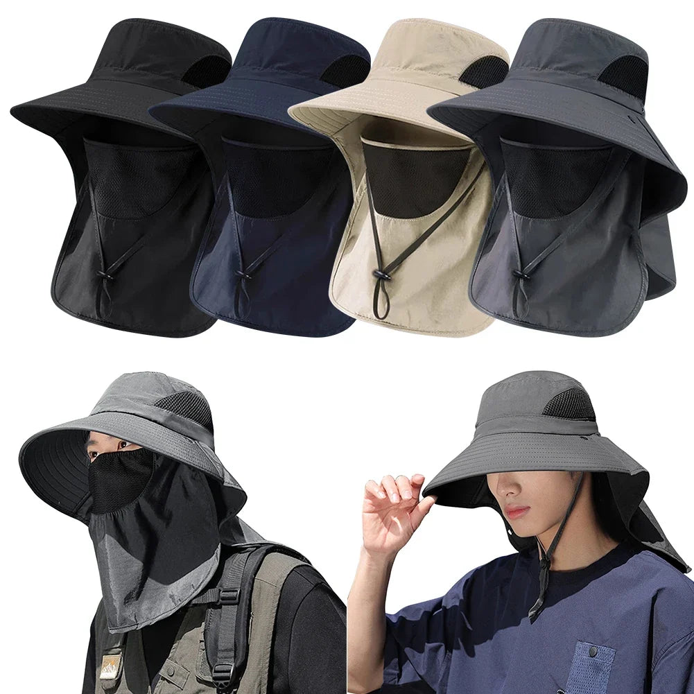 Chapéu de Pescador com Proteção UV e Aba de Pescoço