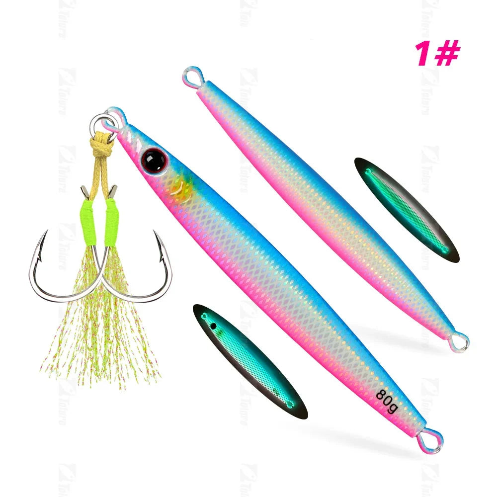 Isca Artificial Tolu Jigging Luminosa 40g/60g/80g