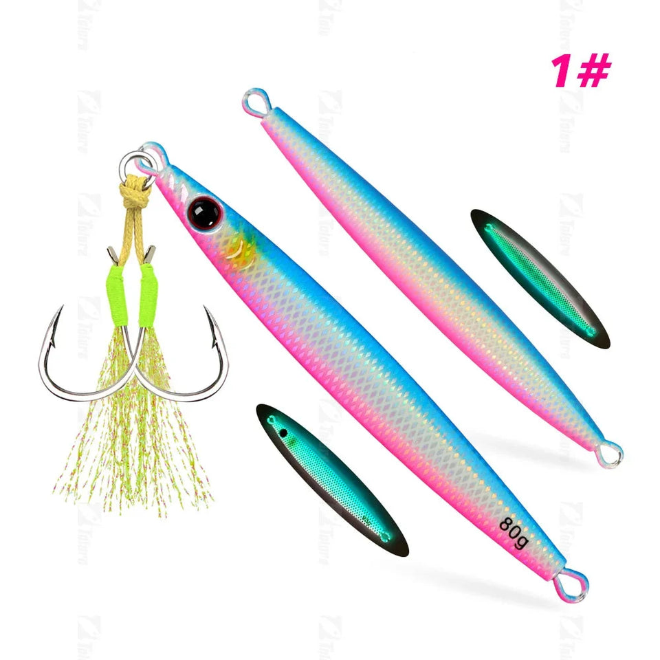 Isca Artificial Tolu Jigging Luminosa 40g/60g/80g