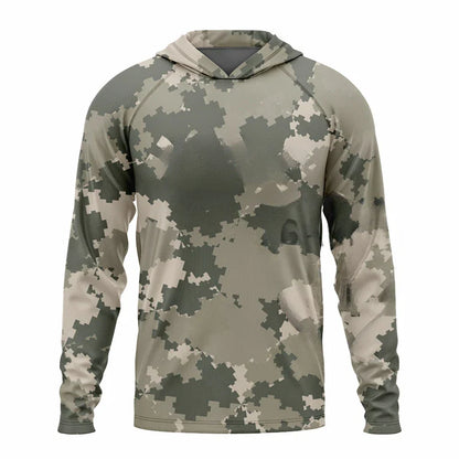 Nova Camiseta de Pesca Importada com Capuz Outdoor Life Confort com Proteção Solar UPF 50+ Super Leve e Confortável