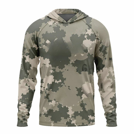 Nova Camiseta de Pesca Importada com Capuz Outdoor Life Confort com Proteção Solar UPF 50+ Super Leve e Confortável
