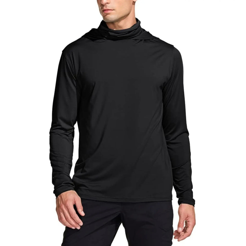 Camisa Masculina Com Capuz UPF 50+ Manga Longa para Pesca