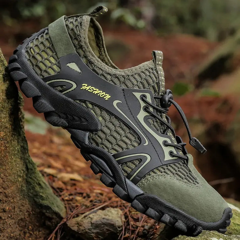 Tênis Masculino Tático Antiderrapante para Trilha e Pesca