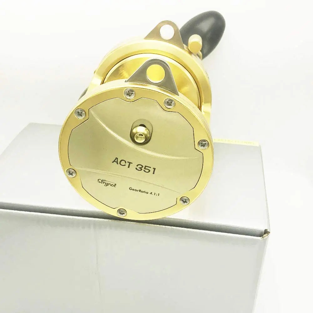 Carretilha de Pesca Marítima ACT351 - Drag 20kg, Recolhimento 4.1:1 - Mão Direita