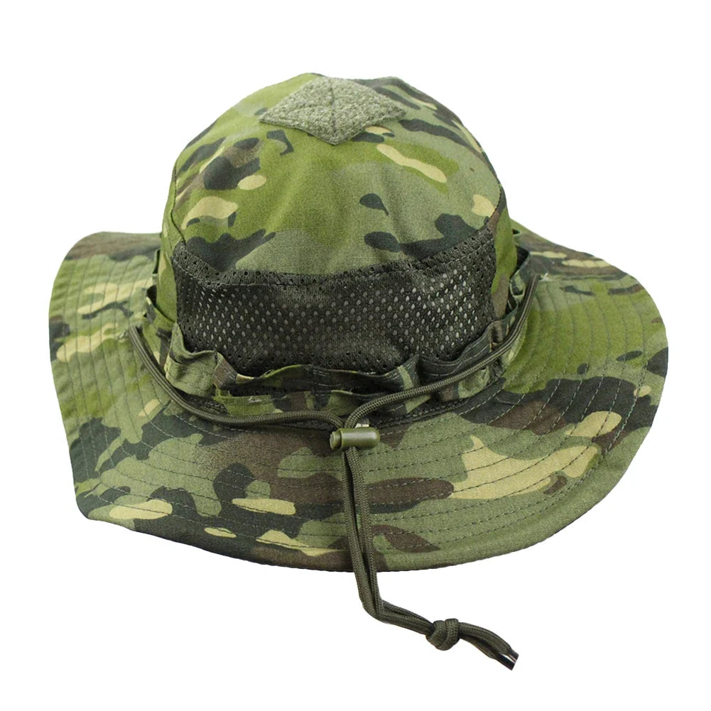 Chapéu Tático Camuflado Para Pesca e Atividades ao Ar Livre