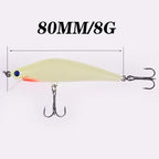 Isca Luminosa Noturna 8cm 8,5g com Ganchos Agudos