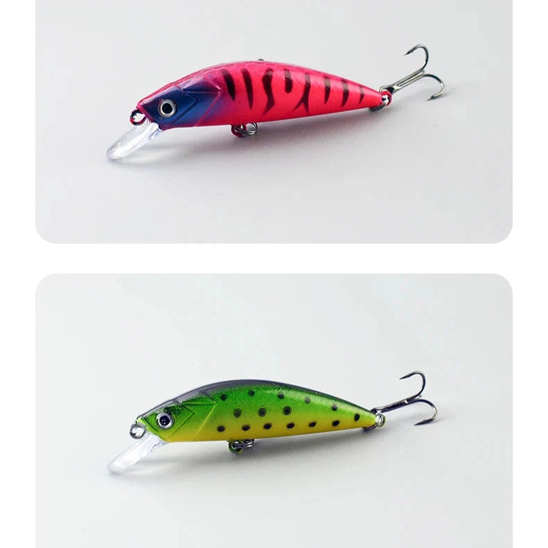 Kit Isca de Pesca Luminosa Taiyu 5 Peças Minnow 50mm