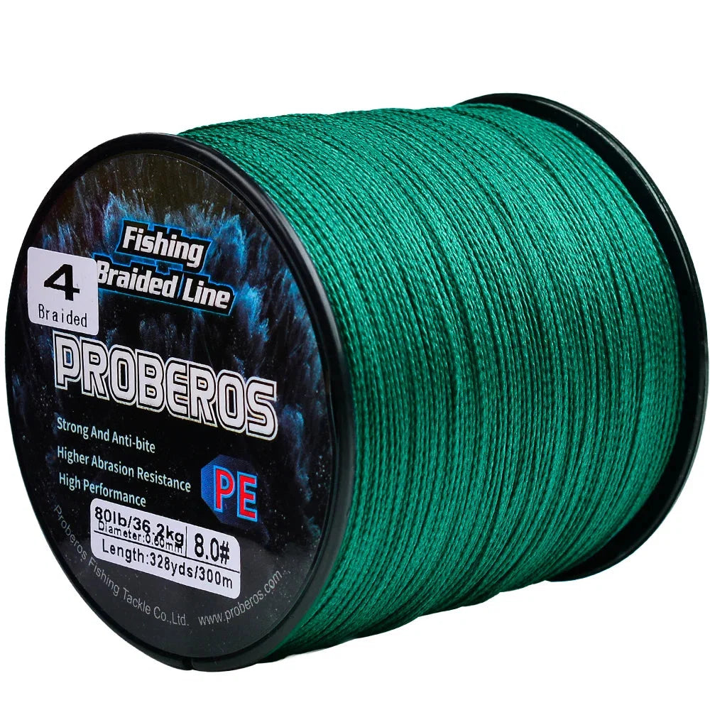 Linha de Pesca Multifilamento Proberos 300M Multicolor 6LB Até 80LB