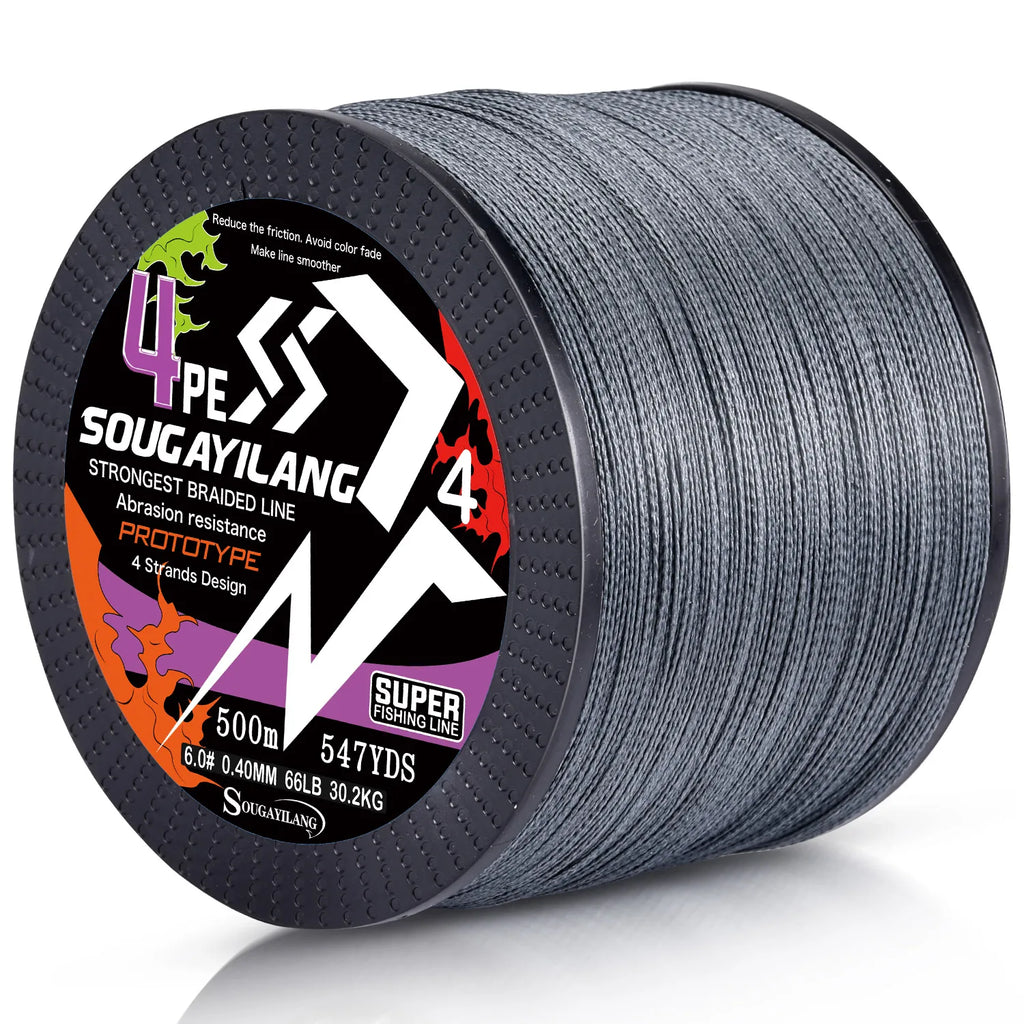 Linha de Pesca Trançada Sougayilang 4 Fios - Suavidade e Durabilidade