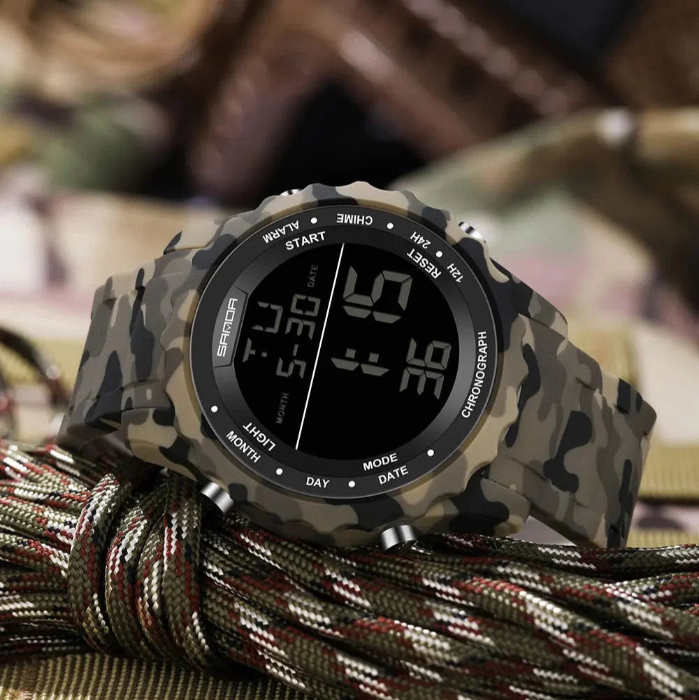 Relógio Militar Camuflado Digital  Sanda à Prova d'Água